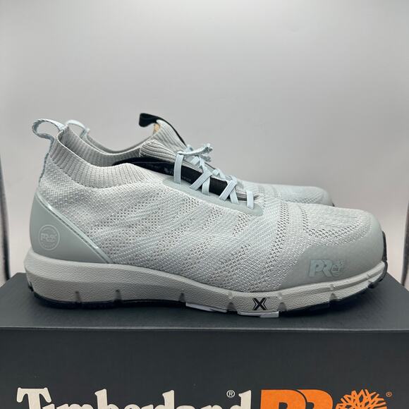 TIMBERLAND PRO Radius Women's 8 EH Slip-on Composite Toe Grey/Blue - Picture 3 of 6